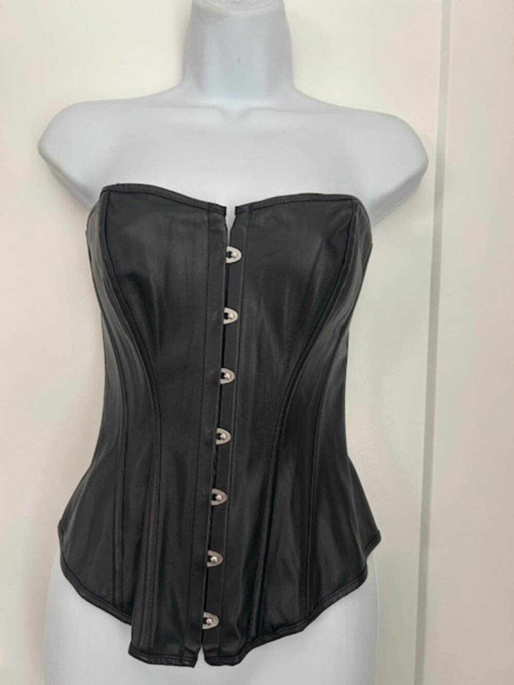 Alivila  Y Steam punk faux leather corset S